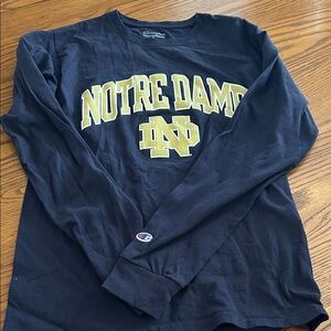 Champion Navy Notre Dame Long Sleeve Tee